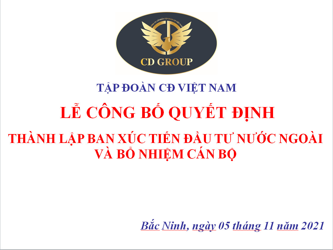 Lễ công bố, trao Quyết định thành lập Ban Xúc tiến đầu tư nước ngoài và bổ nhiệm cán bộ chủ chốt