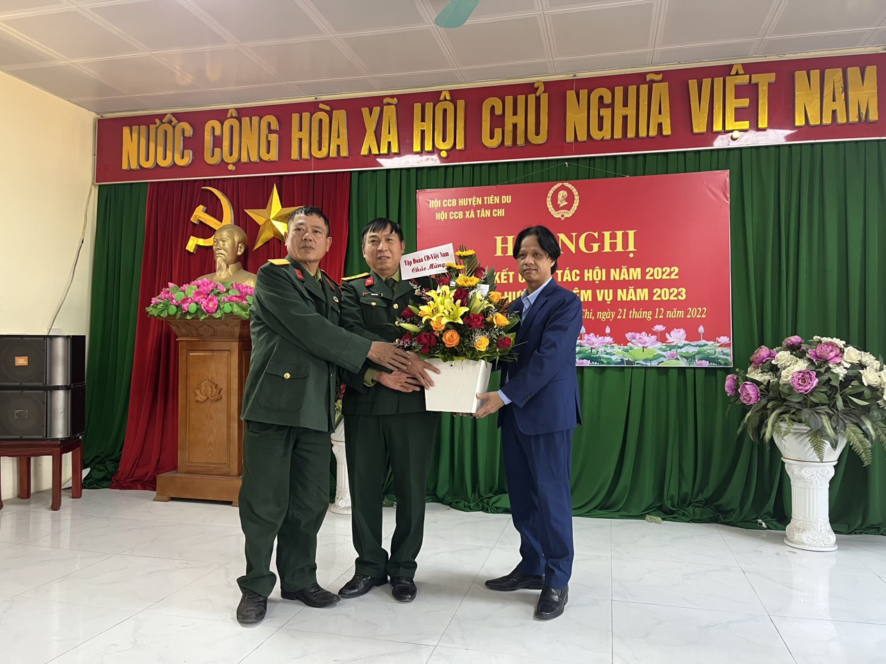 Hội nghị tổng kết công tác Hội cựu chiến binh xã Tân Chi năm 2022